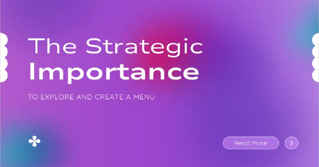 explore and create a menu